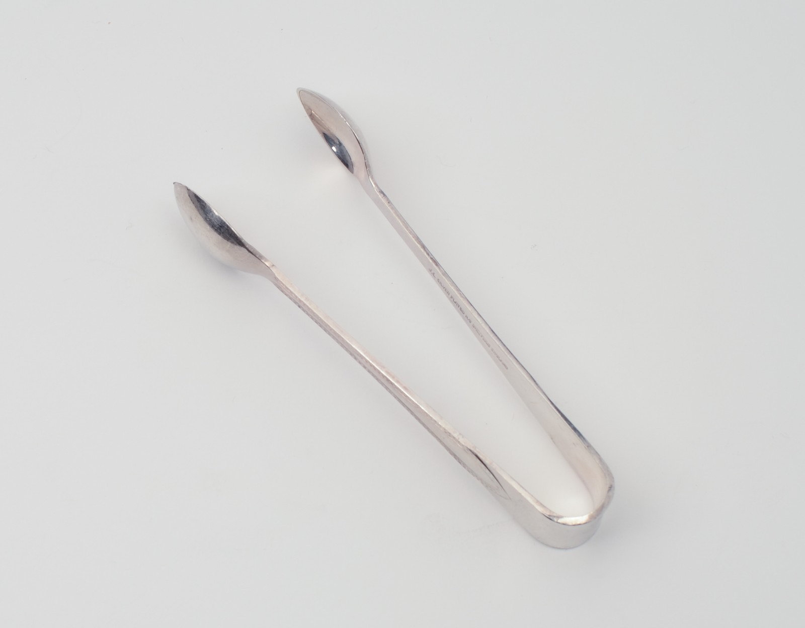 Vintage JL silverplate roped edge pattern 4.25 in Sugar Tongs
