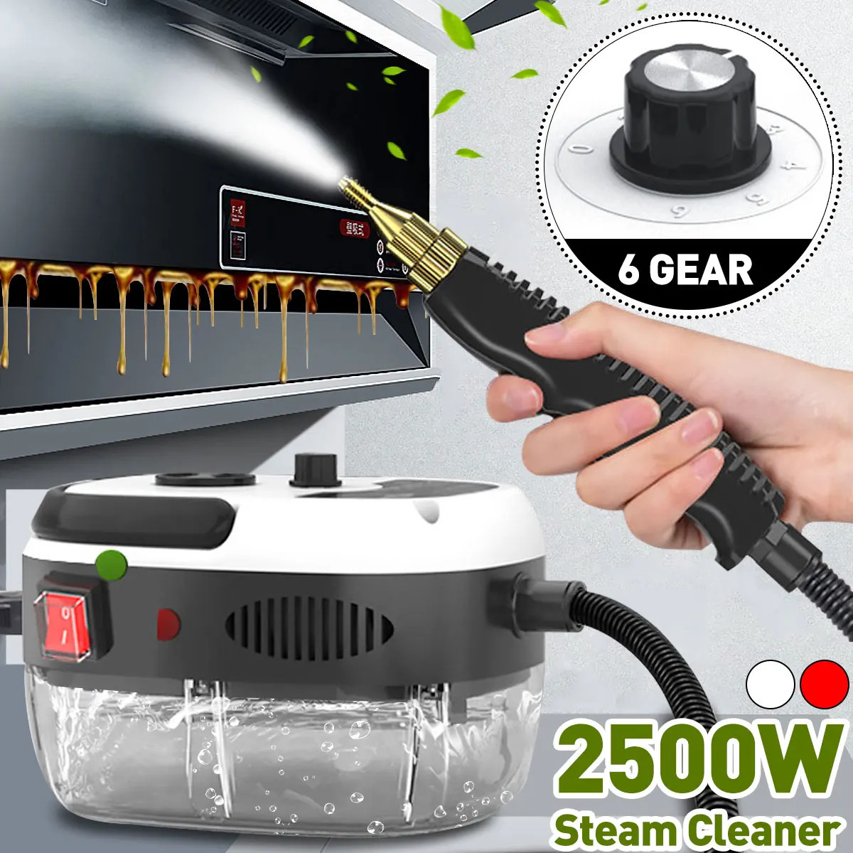 Handheld High Temp Steam Cleaner High Pressure Household Cleaning Machine 2500W