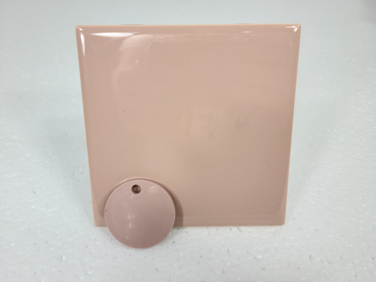 Pink Wild Rose Ceramic Tile 4.25 in Subway Square Color 243 Mid Century Modern