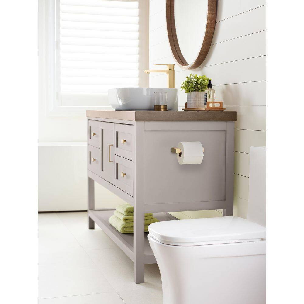 Monument 5-7/8 In. (149 Mm) L Single Post Toilet Paper Holder in Champagne Bronz