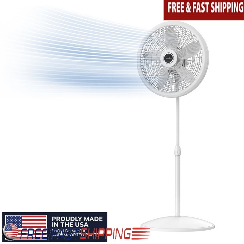 18 Inch Adjustable Pedestal Fan High Velocity Oscillating Three Speeds Cooling