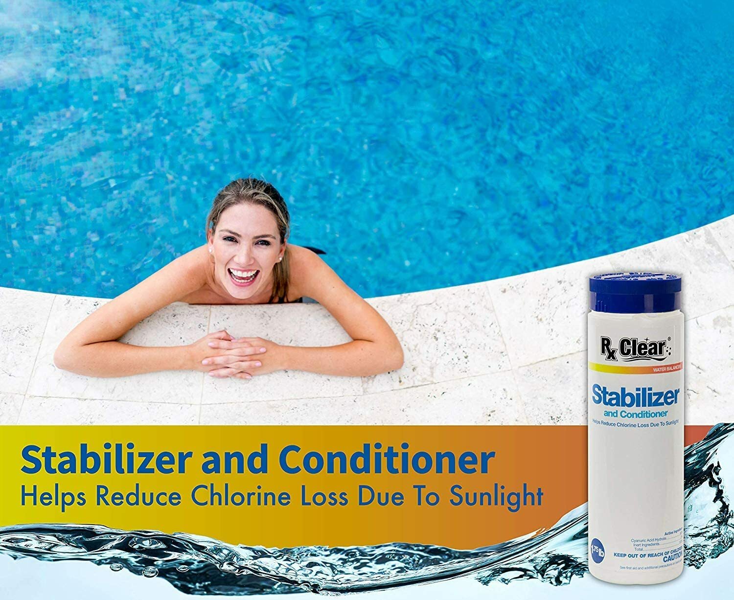 Rx Clear Conditioner & Stabilizer Cyanuric Acid For Swimming Pools – Choose Kit