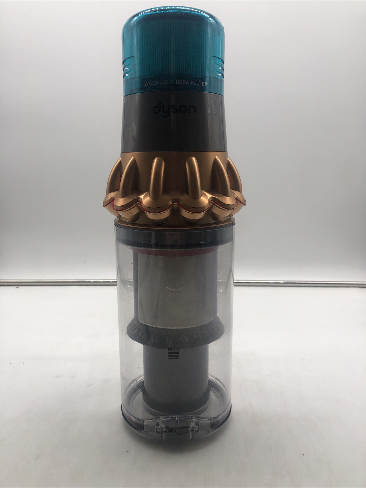 DYSON V15 BODY ABSOLUTE CORDLESS VACUUM – GOLD/TEAL – NO BATTERY – PARTS ONLY *