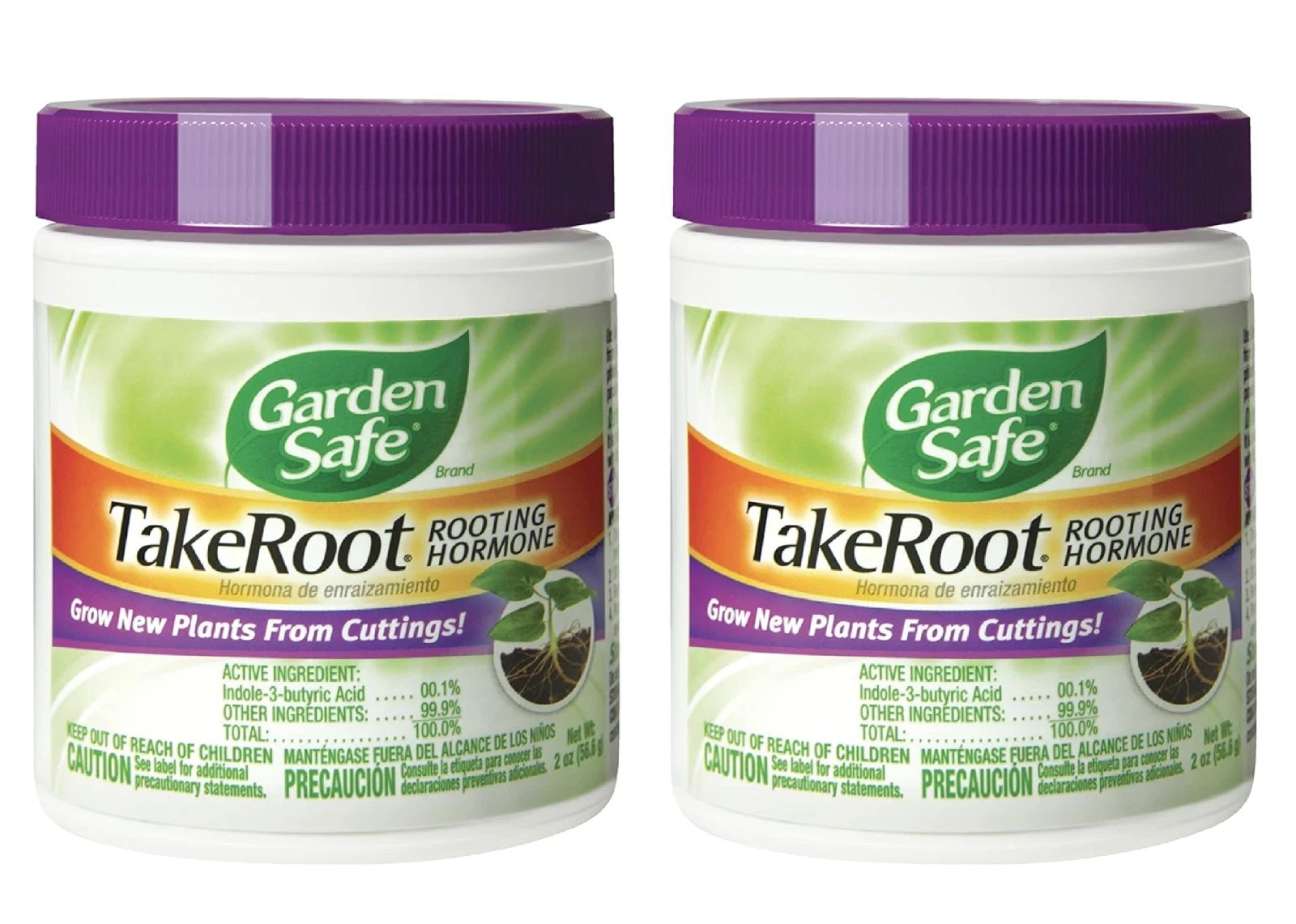 2 Pack Garden Safe Takeroot Rooting Hormone, New Plants Growth Powder – 2 Oz