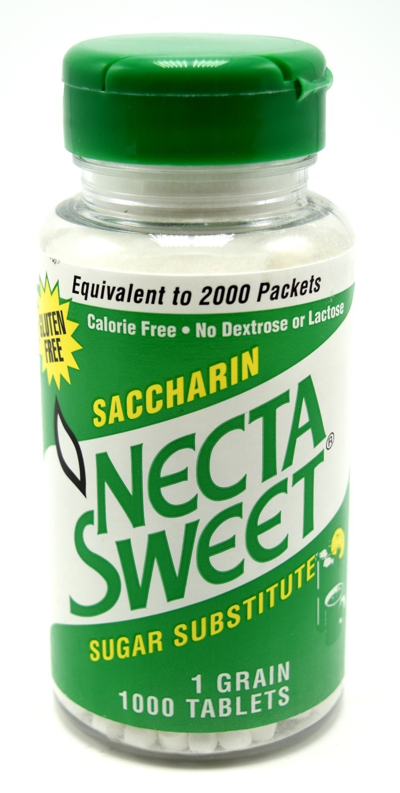 10 1000-Tablet Bottles 1 Grain Necta Sweet Saccharin Tablets NectaSweet