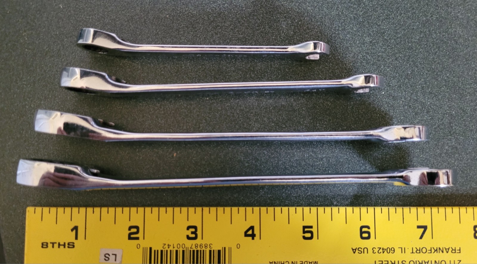 Craftsman GK Ratcheting Reversible Offset Combo Wrench Incomplete Set 4pc USA