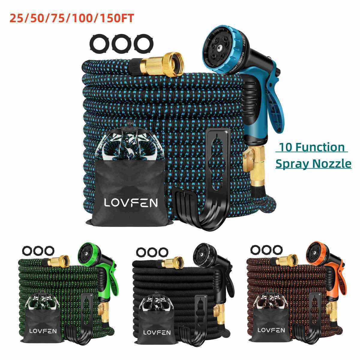 10 Function Spray 3X Expandable Flexible Garden Water Hose 25/50/75/100/150ft