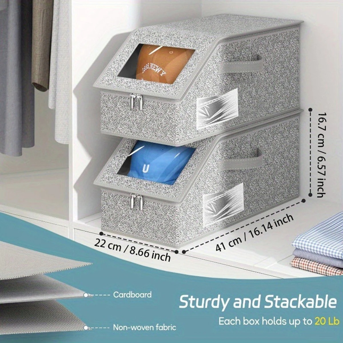 1 PCS Stackable Hat Storage for Baseball Caps, Holds up to 24 Caps Hat Organizer