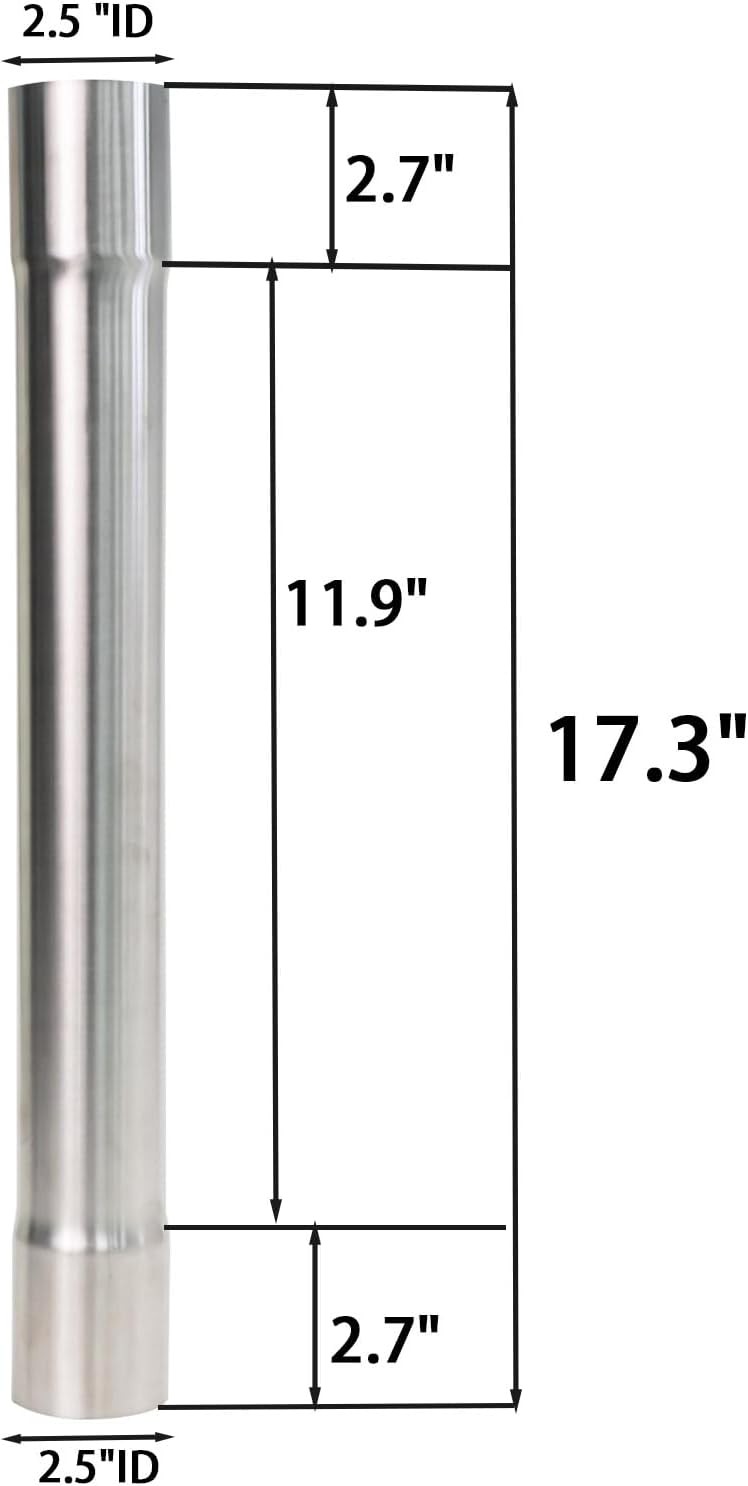2.5 Inch Exhaust Pipe T304 Stainless Steel Exhaust Tubing,Tailpipe Inlet and Out