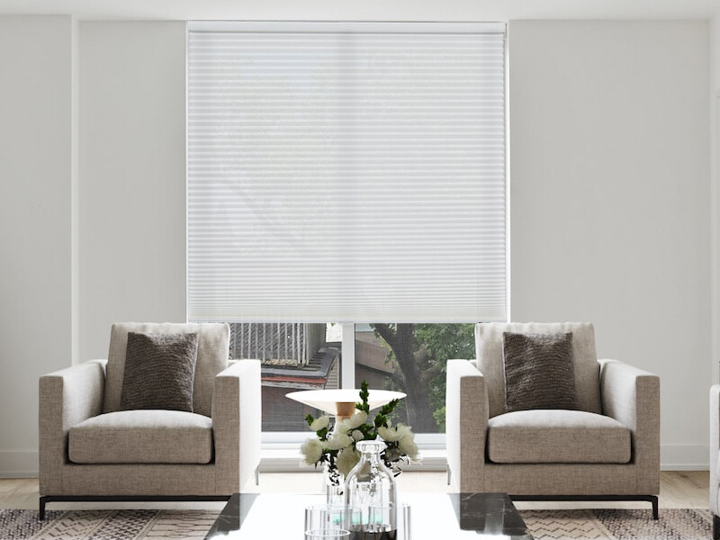 Persilux CustomCut Cordless Light Filtering White Cellular Shade Honeycomb Blind