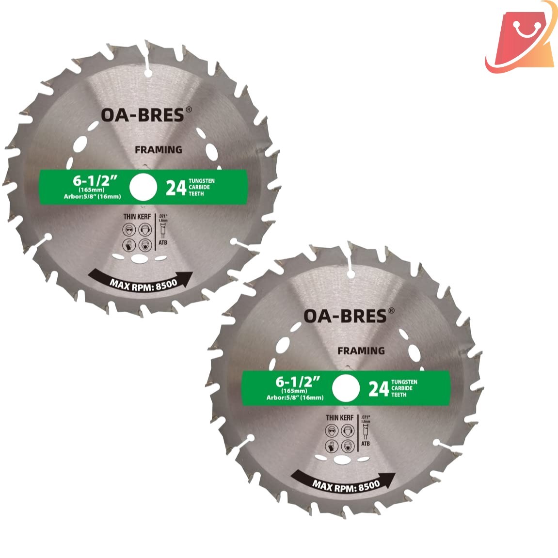 6-1/2-Inch 24-Tooth Circular Saw Blade Alloy Steel Fast Cutting Wood for Fram…