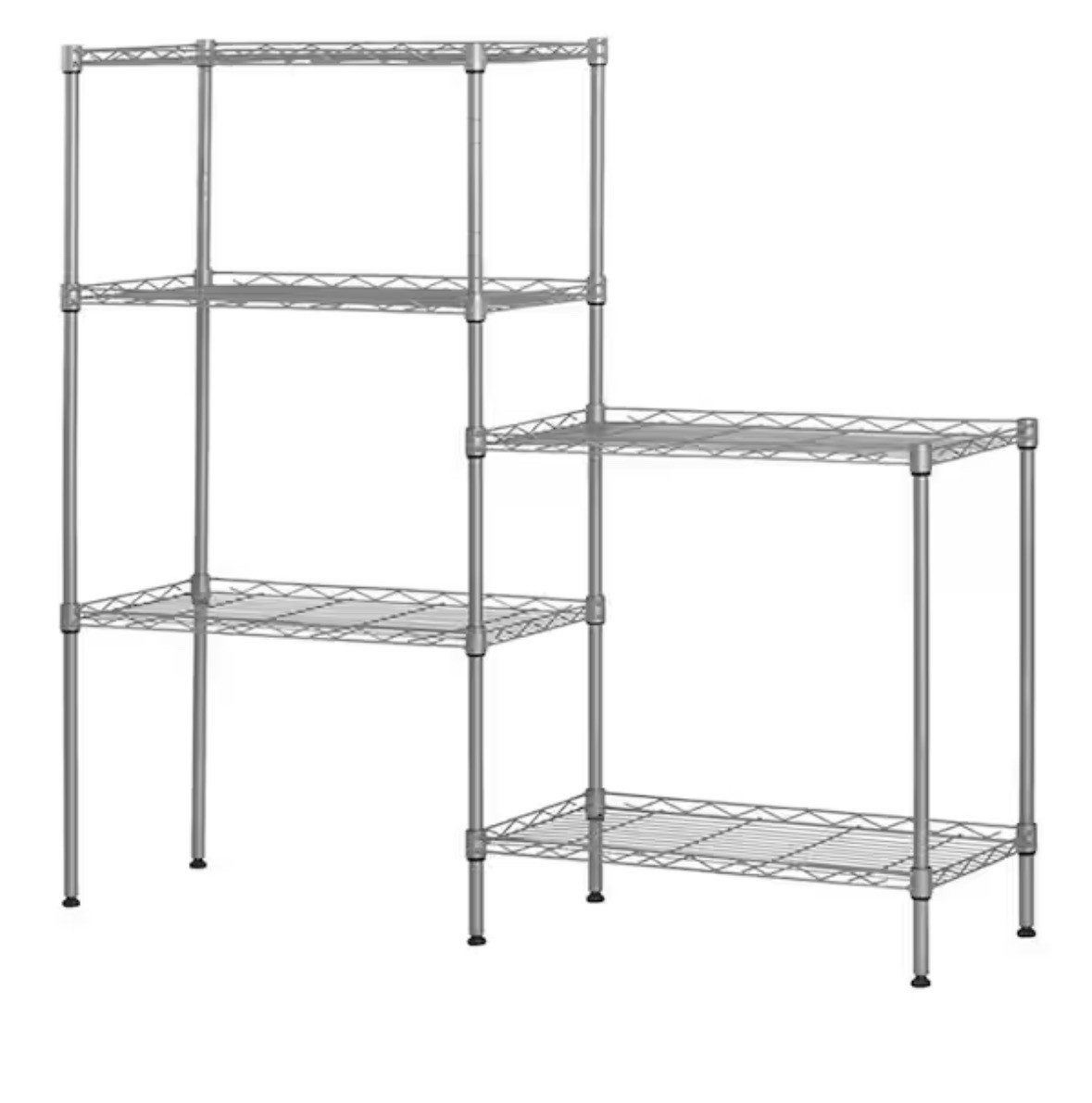 Silver 5-Tier Heavy Duty Steel Freestanding Garage Storage Unit (11.42 in. W x 5