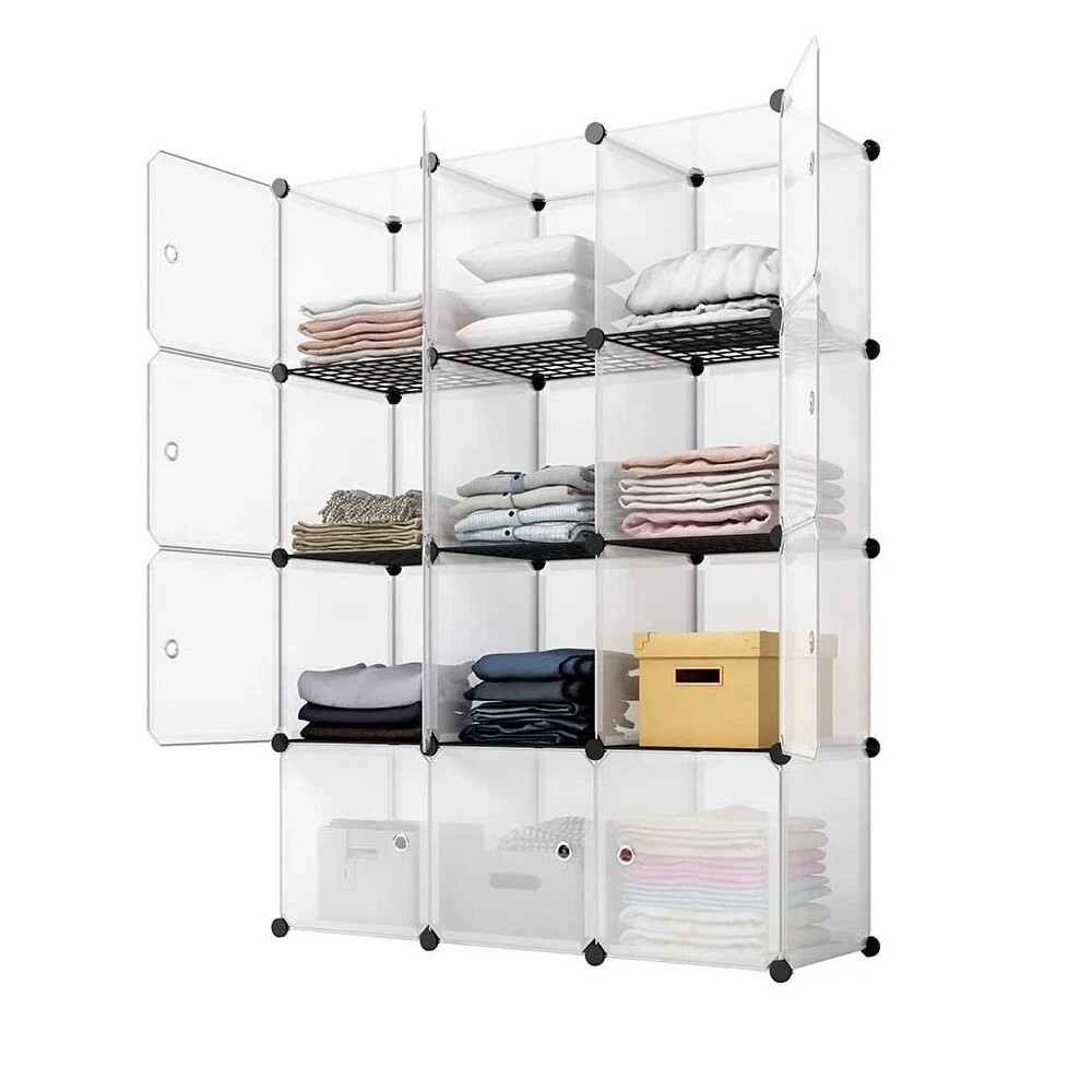 12 Cube Storage Organizer Portable Adjustable Multi-Purpose Shelving Unit New