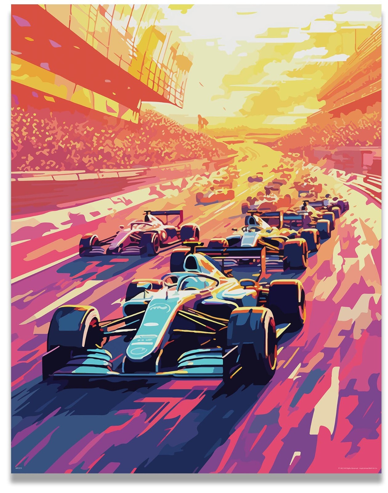 Formula 1 Poster F1 Wall Art Racing Posters Decor 11×14 Inches (Unframed)