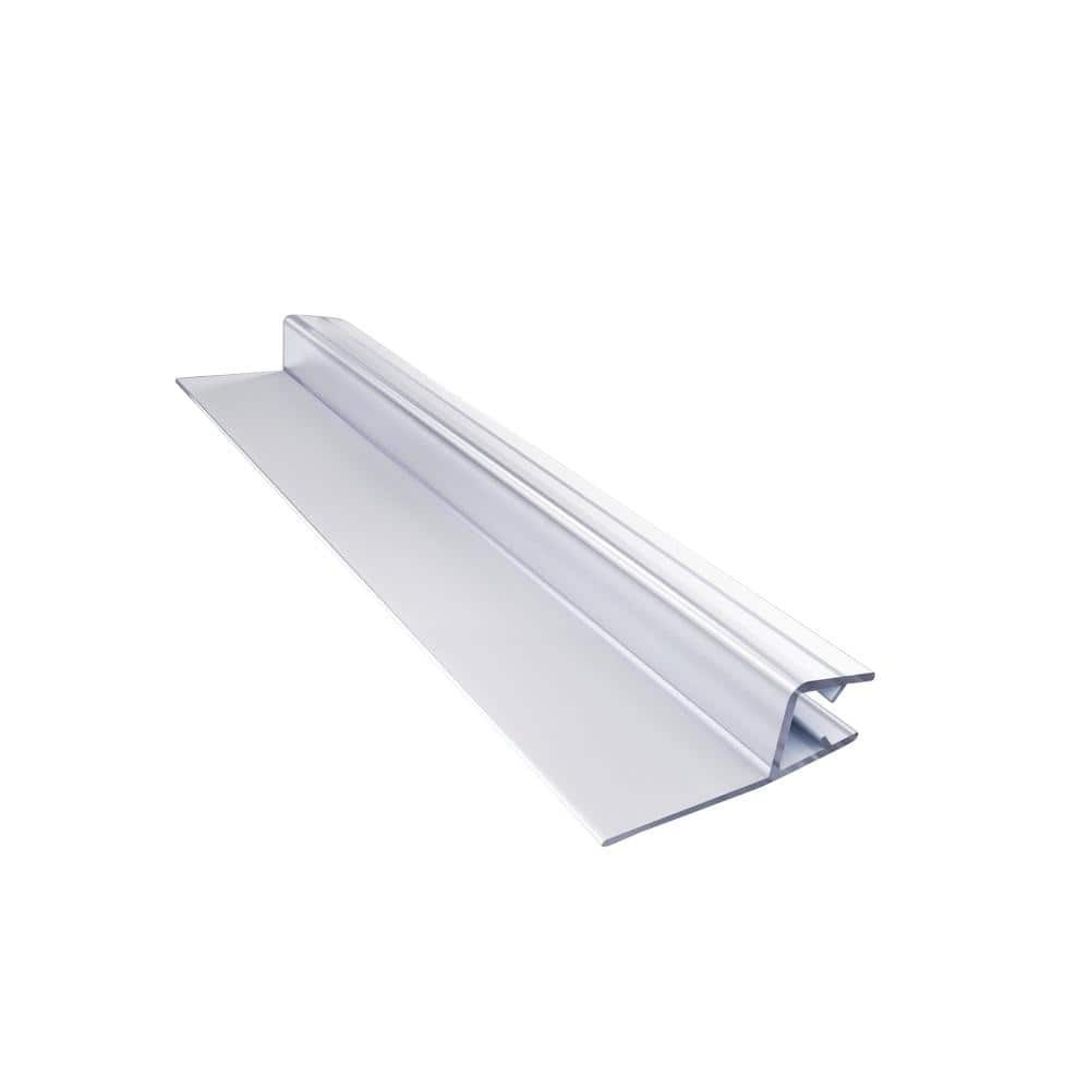 76 in. Clear Vinyl Seal w/ Flexible Fin for 1/4″ Glass Shower Door – Cut‑To‑Fit