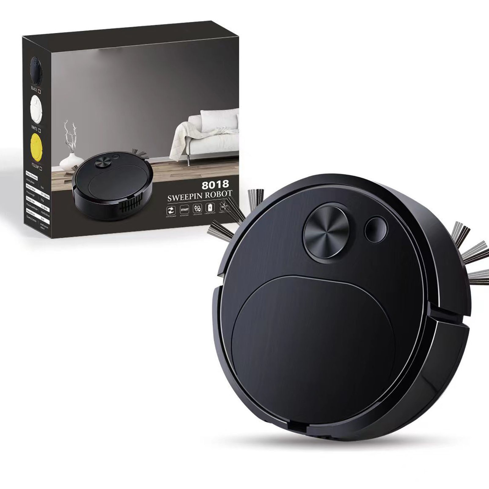 Robot Vacuum Cleaner, Mini Automatic Avoidance USB Charging Smart Sweeping Robot