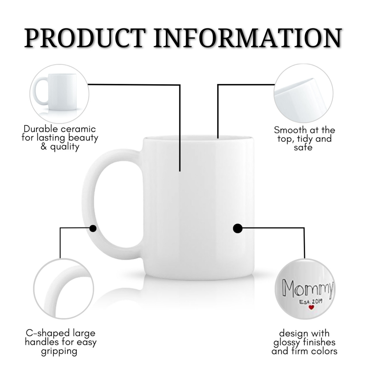 Personalized mug with text photo name logo personalized gift funny coffee mug 08