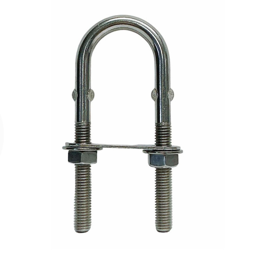Stainless Steel T304 Tie Down U Bolt, 6″ Length with Washers and Nuts