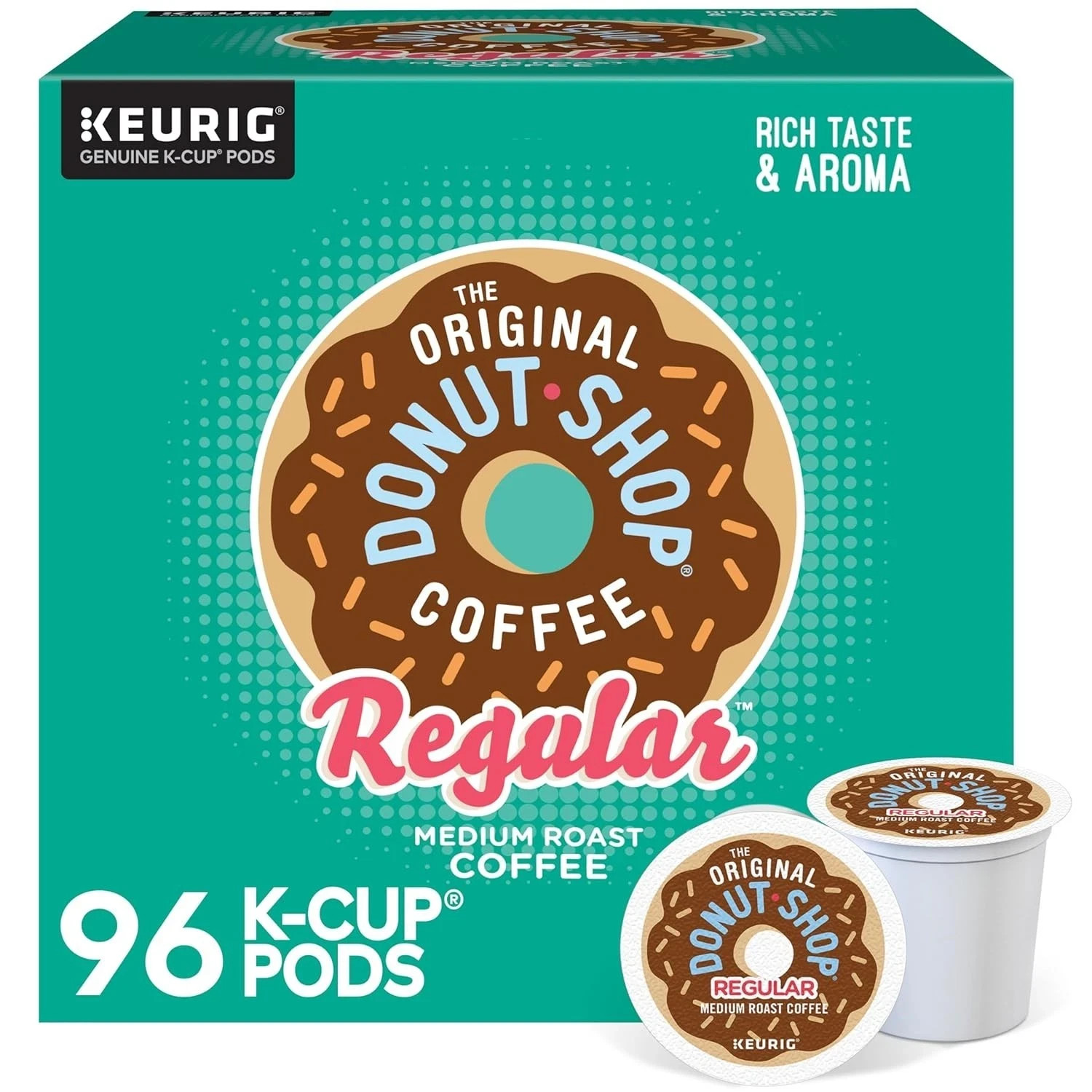 The Original Donut Shop Regular K-Cups Medium Roast Coffee Pods – 96 Count