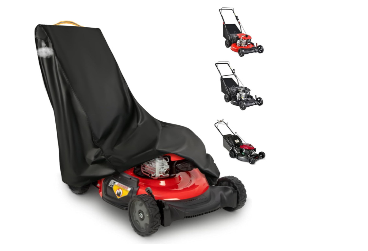 Waterproof Lawn Mower Cover Heavy Duty UV Protector for Push Mower Universal Fit