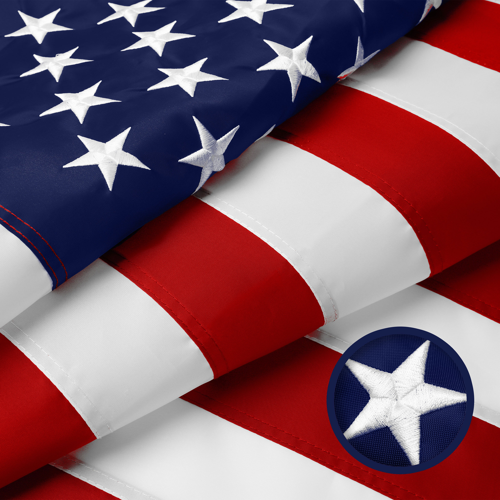 American Flag 5×8 Ft, Made From 210D Polyester, Embroidered Stars, Sewn Stripes