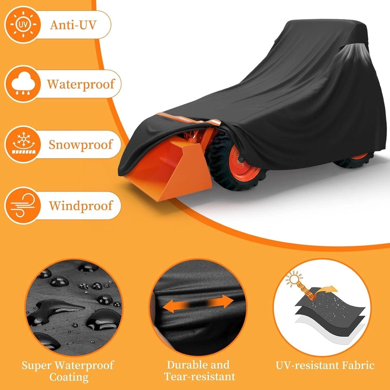 Full Tractor Cover Waterproof Heavy Duty, Universal Fits Most Compact Utility…