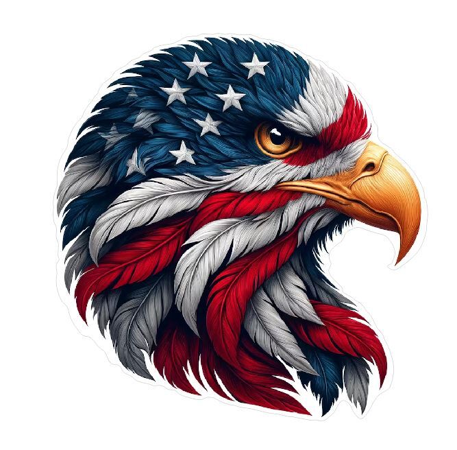 American Eagle Stars & Stripes Sticker Stickers A222