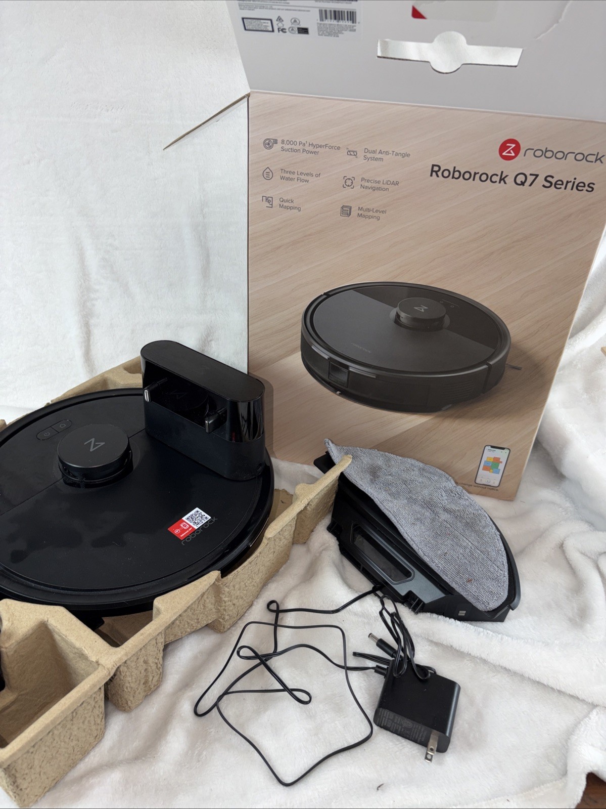 Roborock Q7 L5 Robot Vacuum Cleaner 8000Pa Dual Anti-Tangle System LiDAR Works
