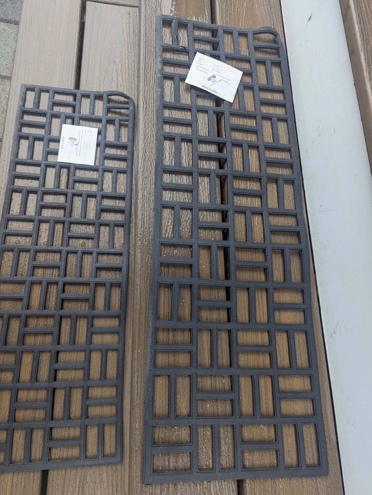 Crate&Barrel Rubber Stair Treads 10×30 Non Slip or Outdoor Step Mats for Stairs