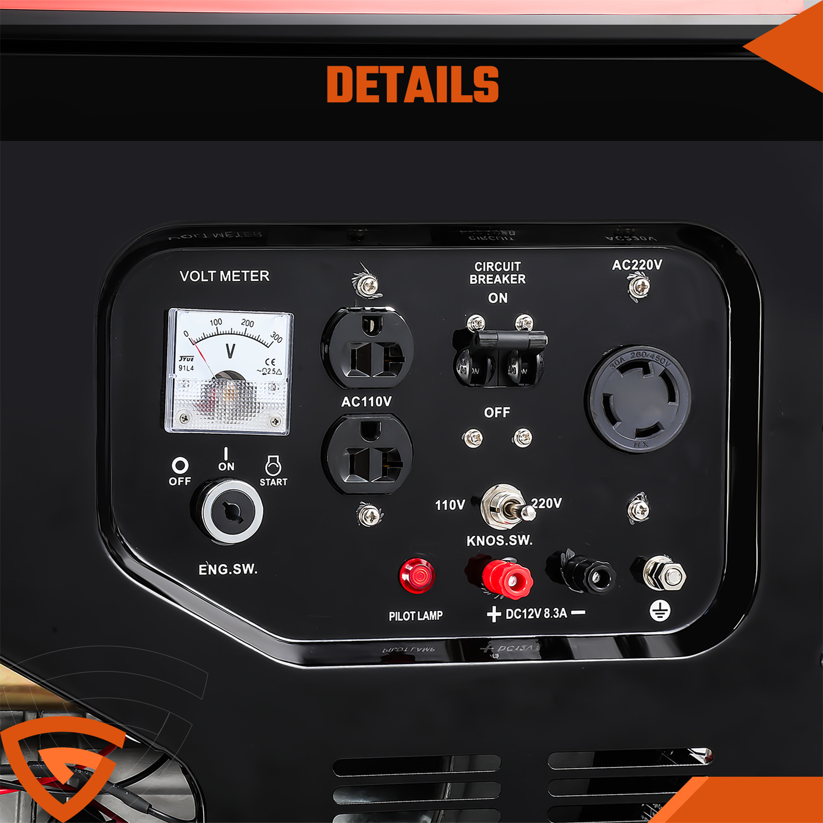 6000W Gas Inverter Generator Electric Start 110V&220V Generators Portable Quiet