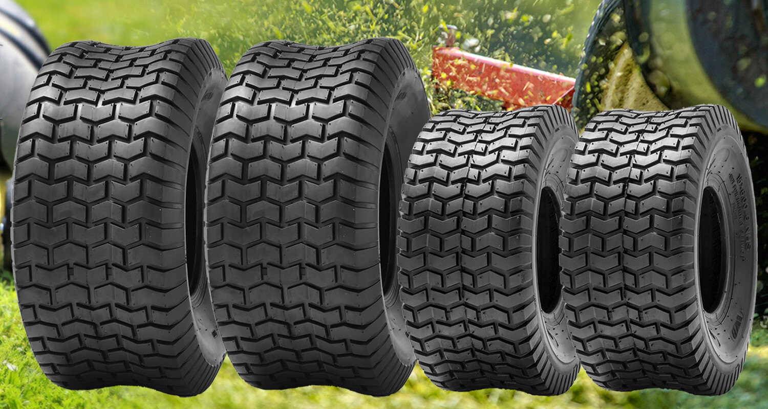 Set Of 4 15×6.00-6 20×8.00-8 Lawn Mower Tires Heavy Duty 4Ply Tubeless Replace