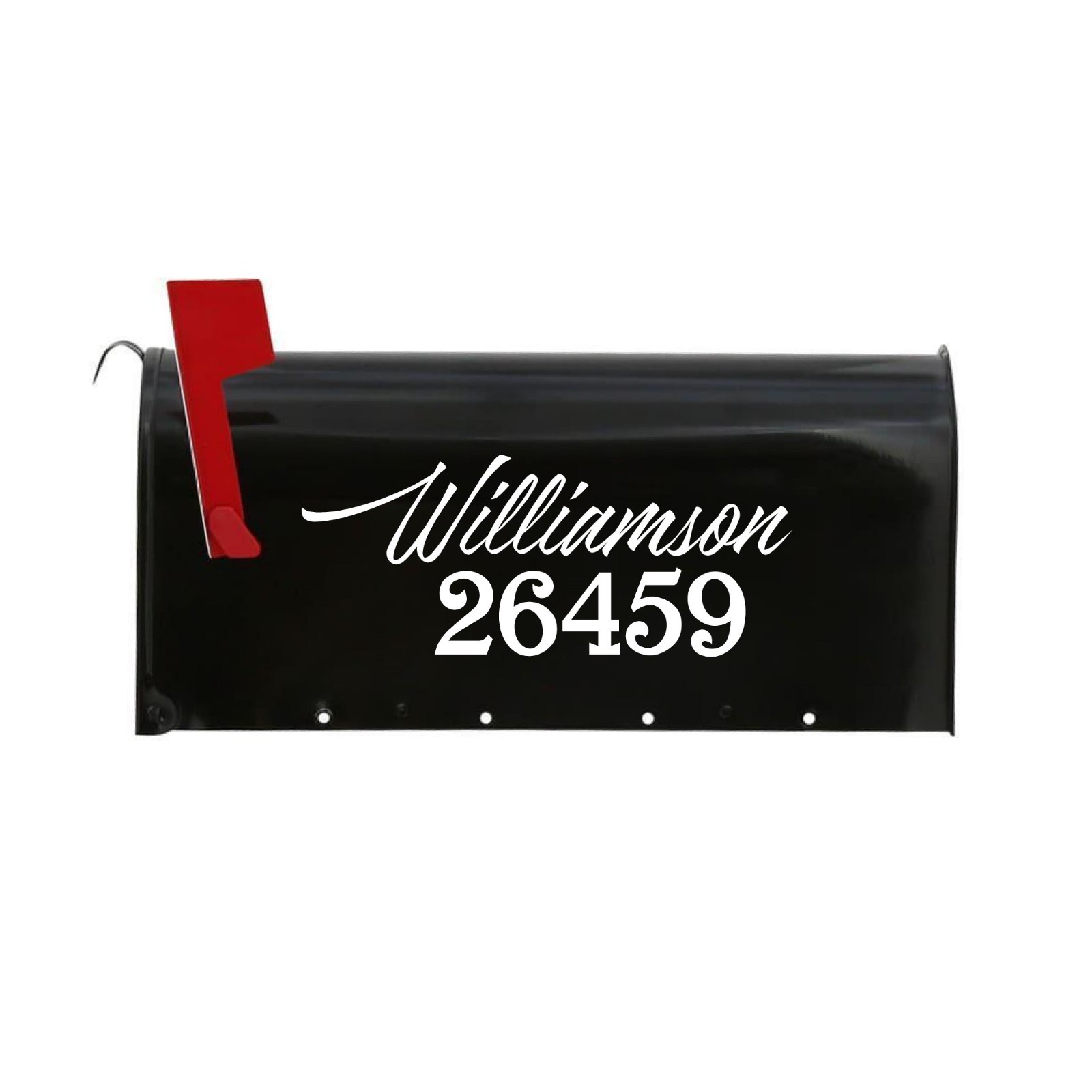 PAIR of REFLECTIVE Mailbox Custom NUMBERS YOU PROVIDE DECAL Last Name and Street
