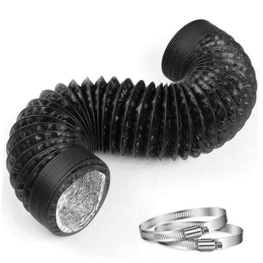 Dryer Vent Hose,4 Inch x 7.2 FT Flexible Aluminum Duct-PVC Aluminum Foil Multi