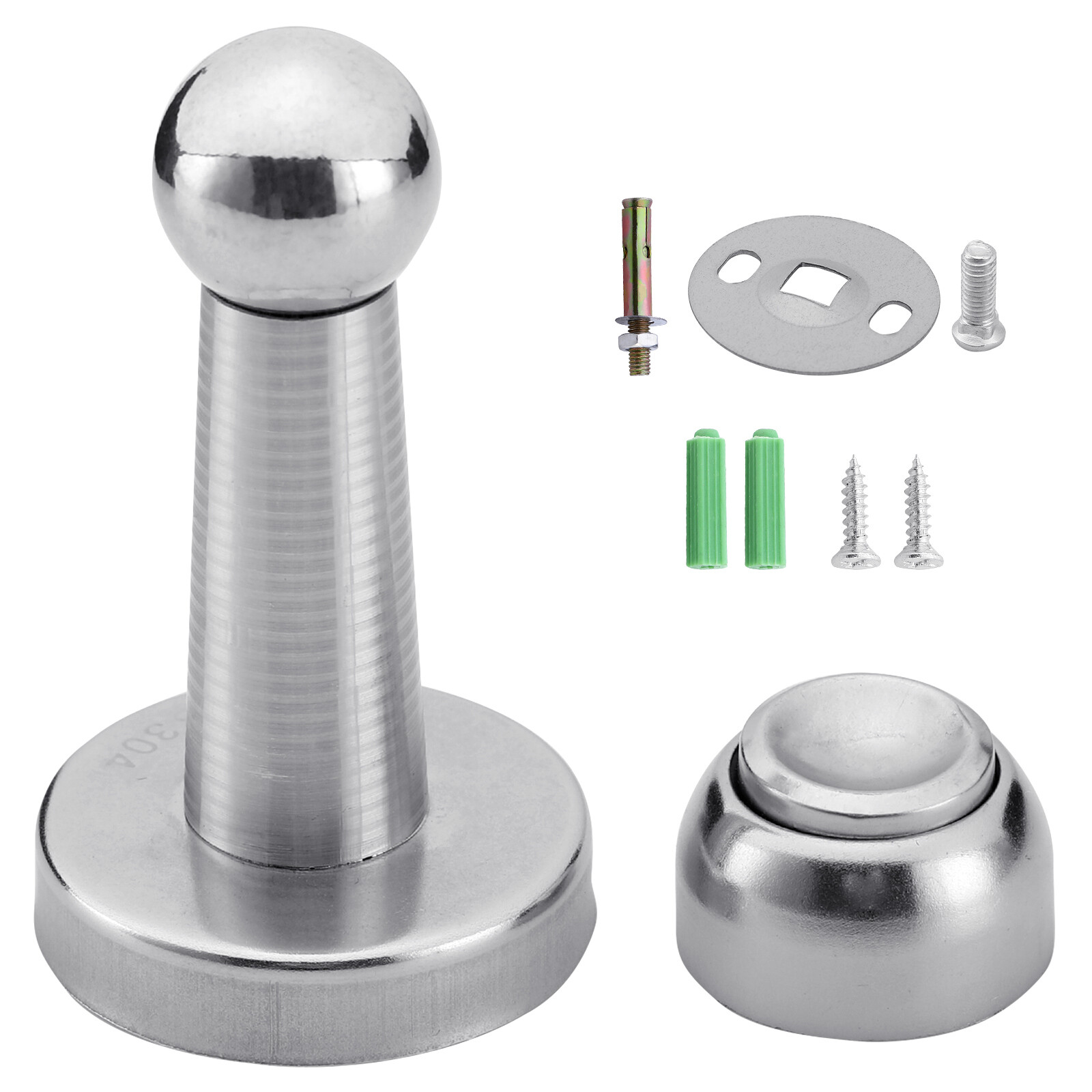 Magnetic Door Stop Holder Stay Home Safety Stopper Guard Office Fitting Screws