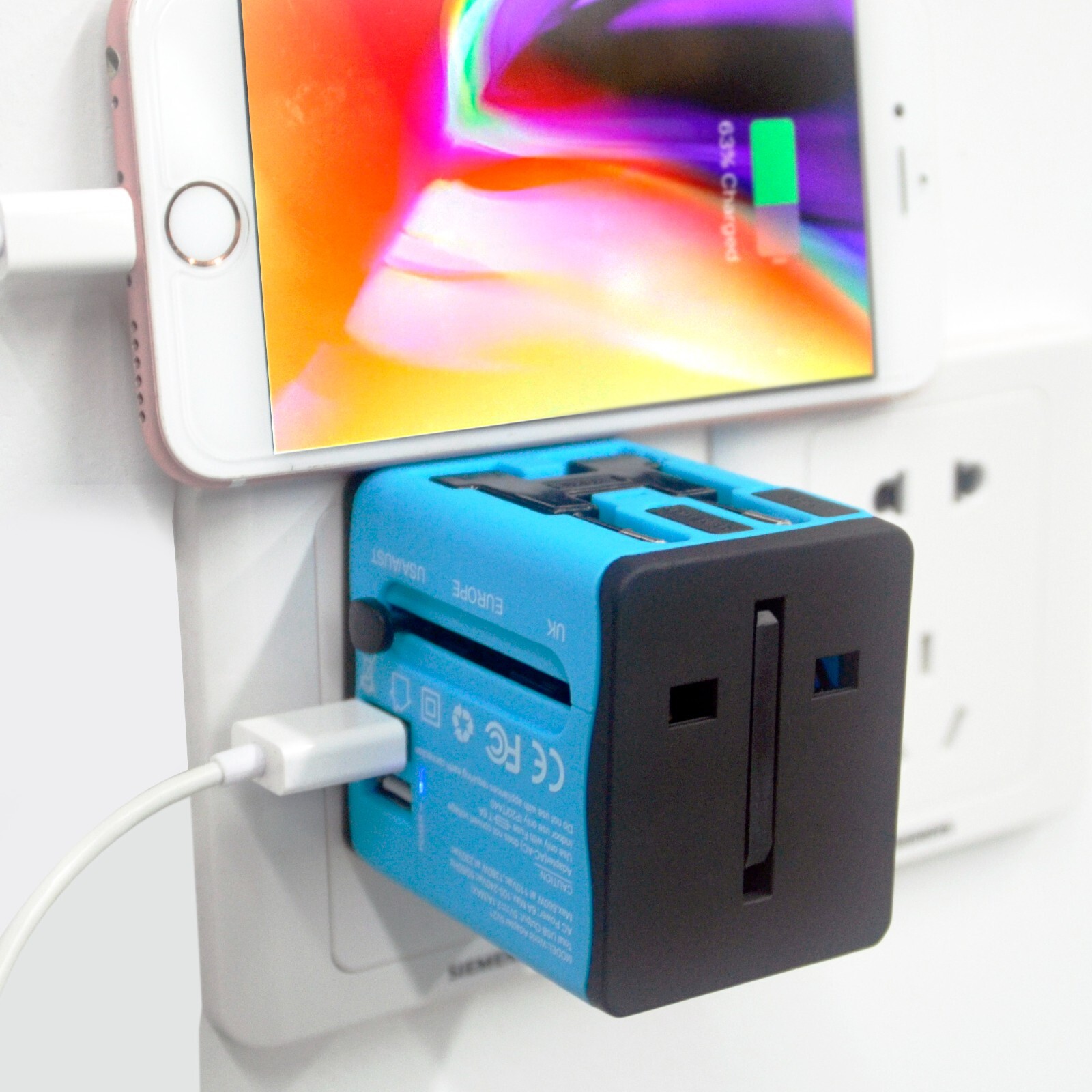 International Travel Adapter Universal Power Adaptor European Plug All In One