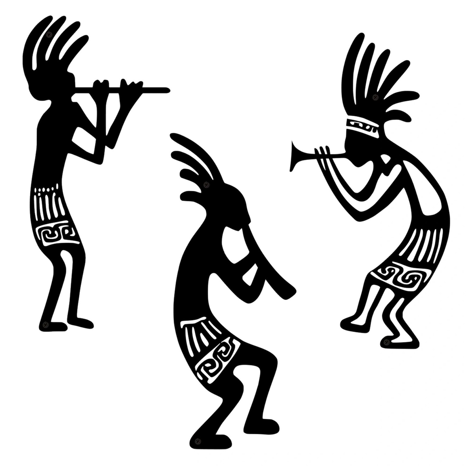 ACOSIY 3 Styles Kokopelli Outdoor Decor, Metal Southwestern Wall Art