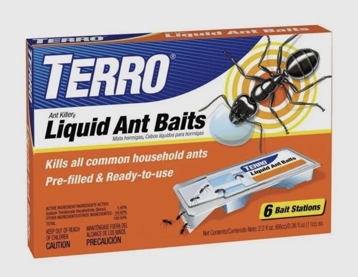 Terro T300 Ant Killer II, Liquid Ant Baits, Package of 6 Bait Stations NEW!
