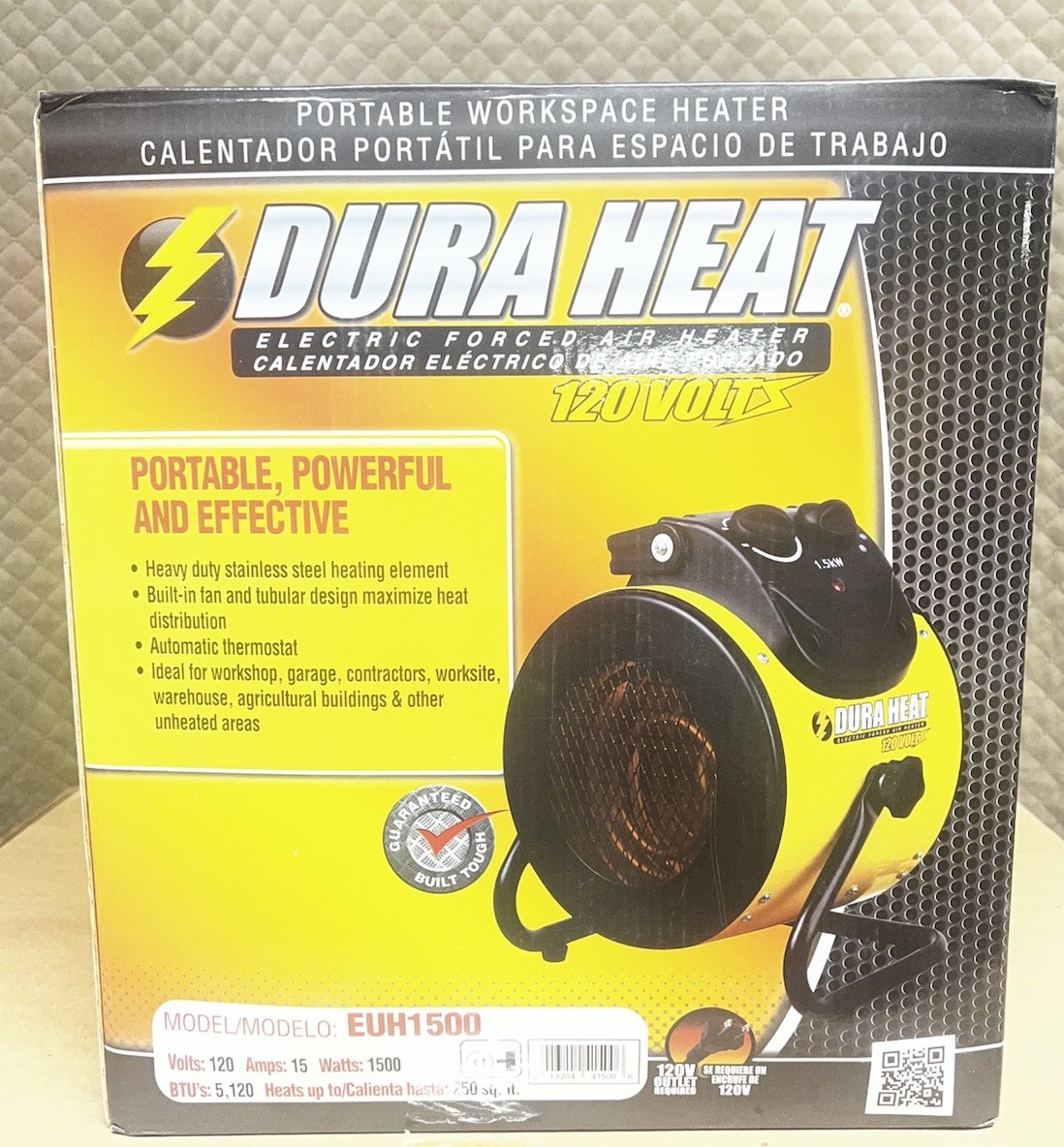 DURA HEAT EUH 1500 1500W Portable Electric Space Forced Air Heater NIB
