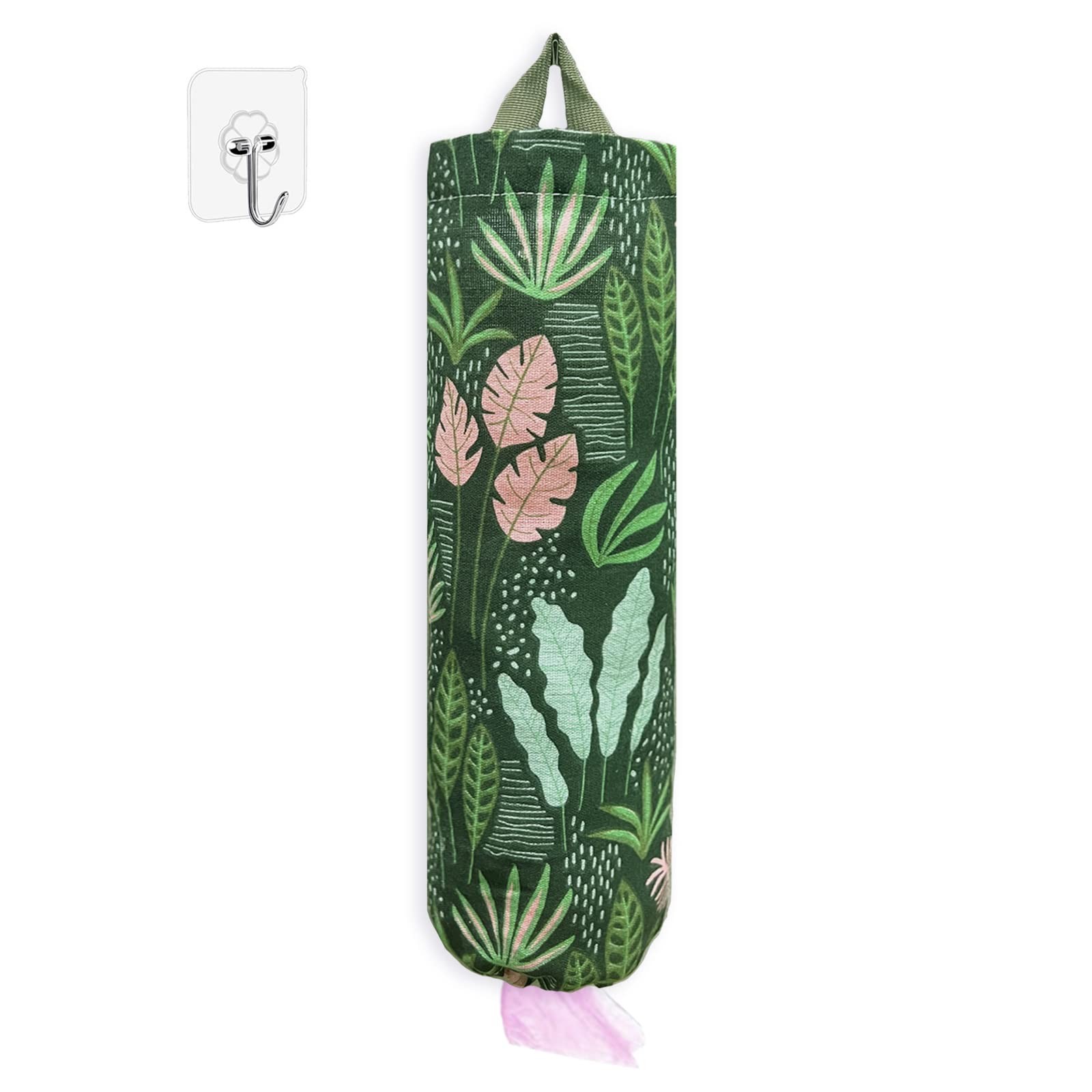 Plastic Bag Holder, Reusable Grocery Bag Organizer, Wall Mount, 1 Pack, Seaweed