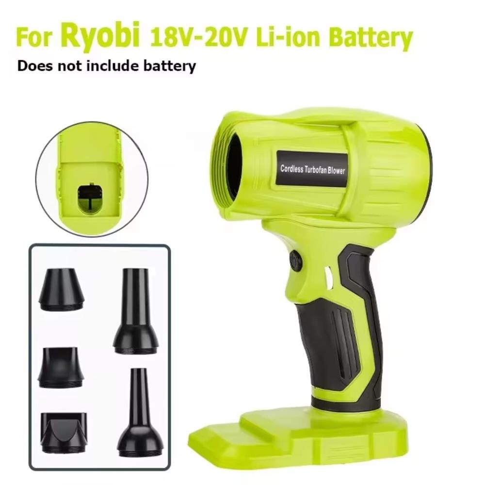 210W Cordless Handheld Jet Blower Portable Violent Turbo Fan for Ryobi 18V TF05！
