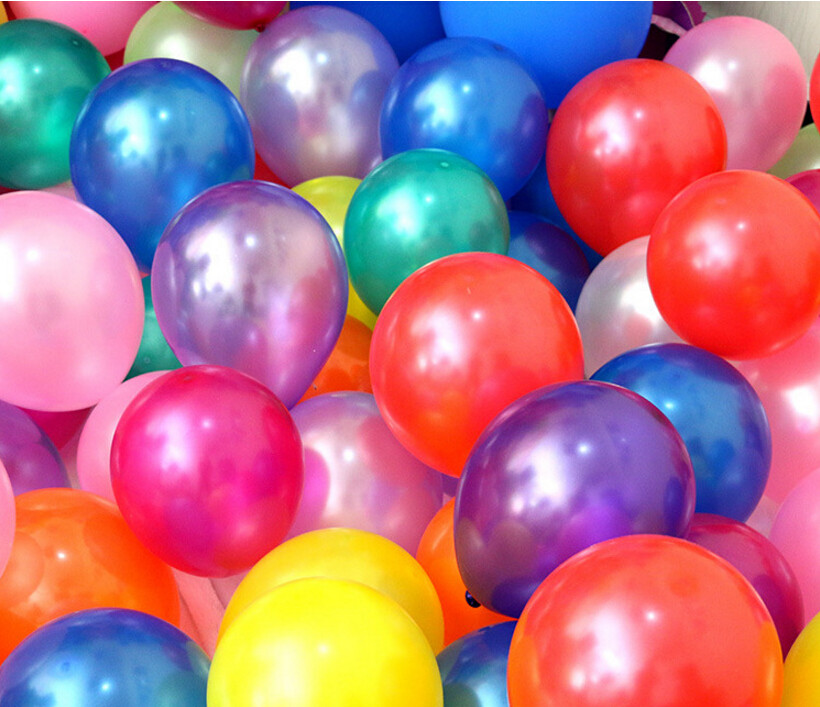 100pcs 10 inch Pearl Latex Colorful Thickening Wedding Party Birthday Balloon