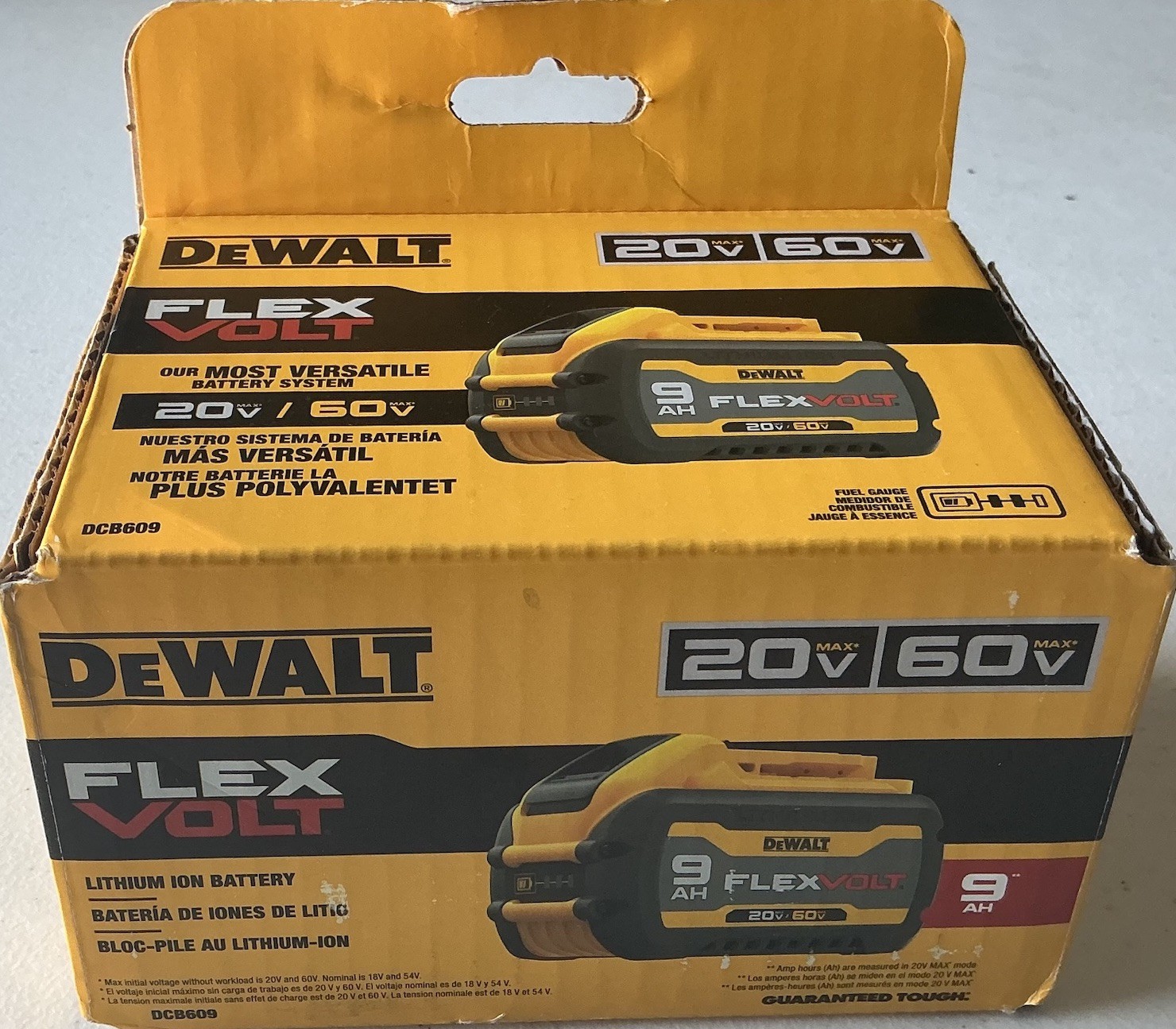 DeWALT DCB609 FlexVolt 20V/60V MAX 9.0Ah Lithium-Ion Battery 2025/NEW/OEM