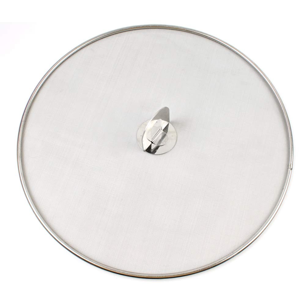 9.84 in Stainless Steel Splatter Screen With Fold-Flat Top Knob, Fine Mesh Gr…