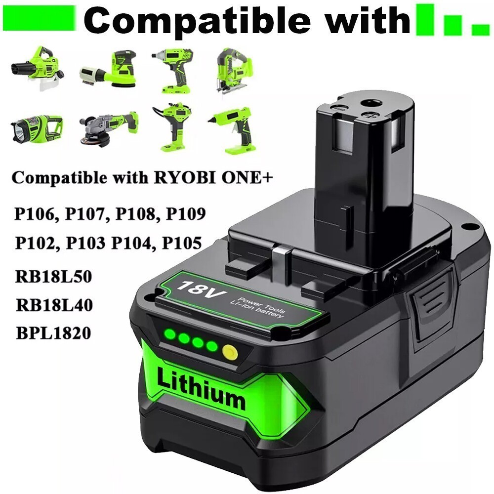 2PACK 18V 8.0Ah For RYOBI P108 One + Plus High Capacity Battery Lithium-Ion New