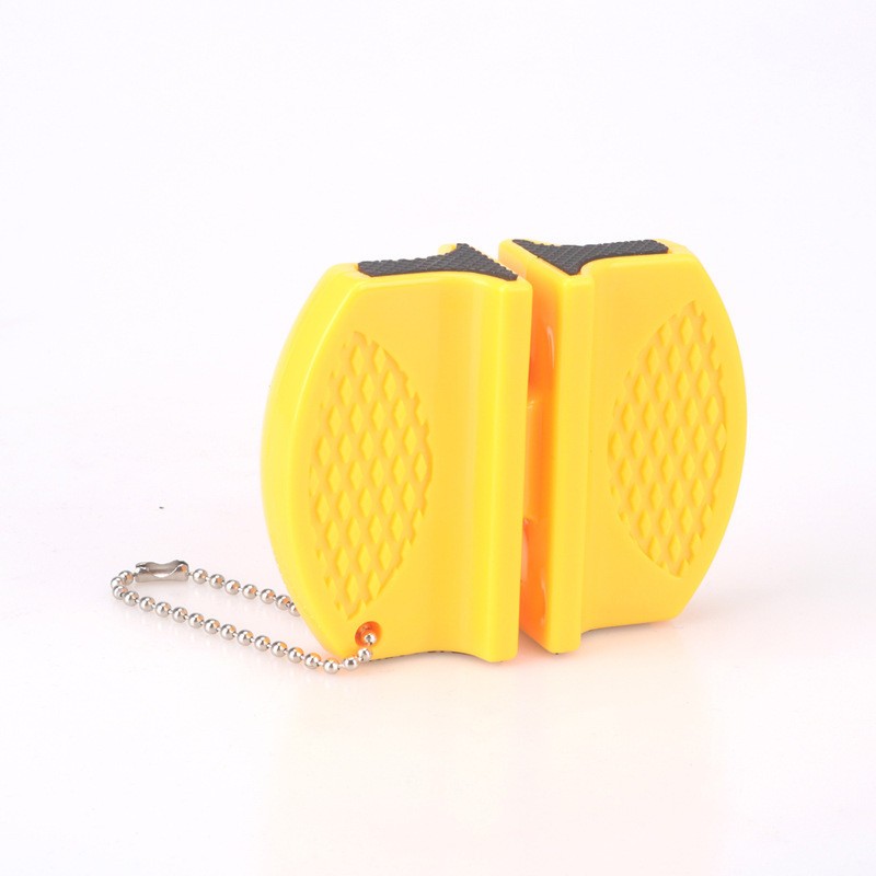 1pc Mini Ceramic Rod Tungsten Steel Knife Sharpener Two-stage Butterfly Type