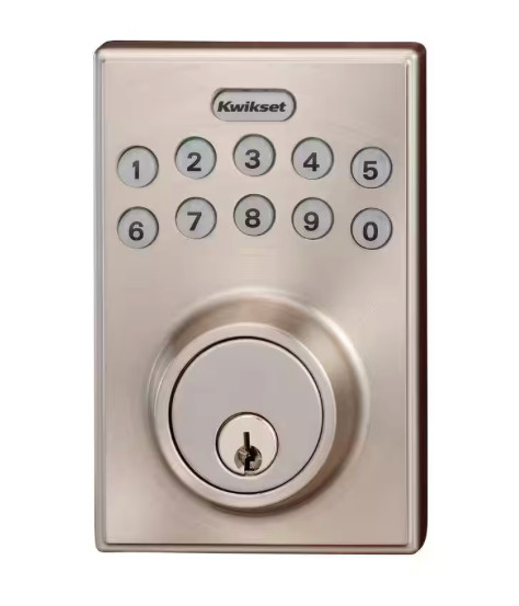 (Lot of 3) Kwikset Contemporary Satin Nickel Electronic Deadbolt 264CNT 15