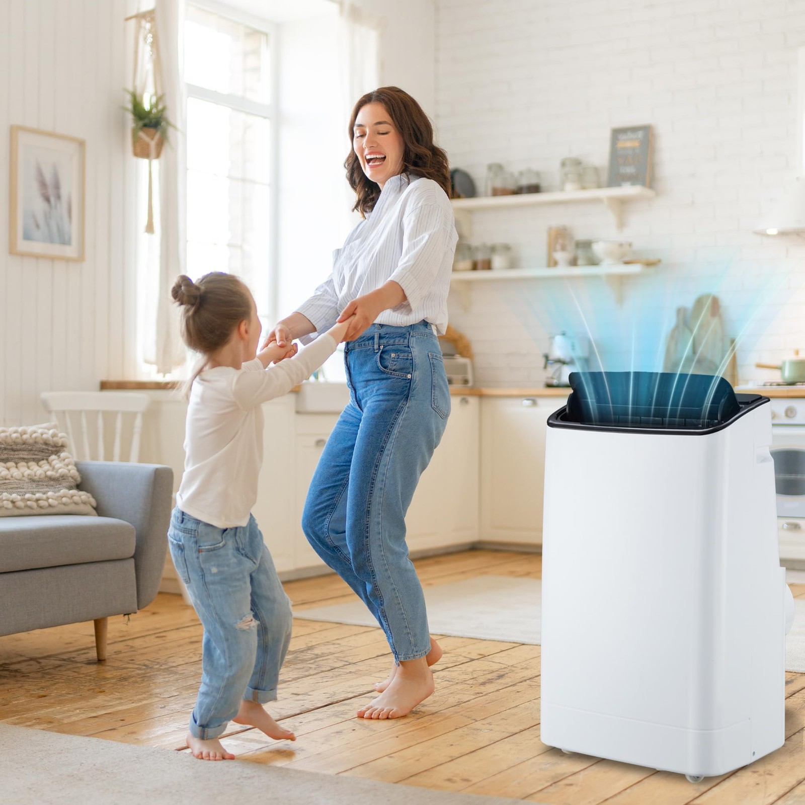 14000 BTU Portable Air Conditioner Remote 3 Speed 24H Timer up to 750 Sq Ft
