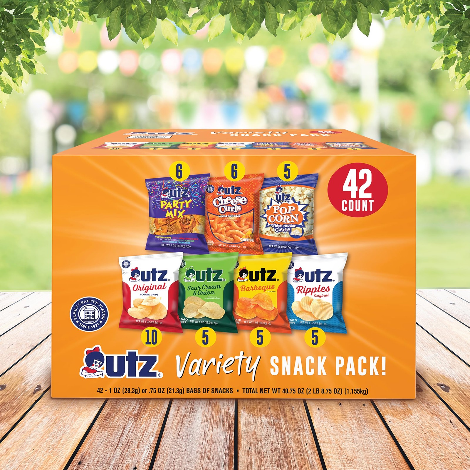 Utz Snack Variety Pack Individual Snacks, Lunches, Vending Machines Pack of 42