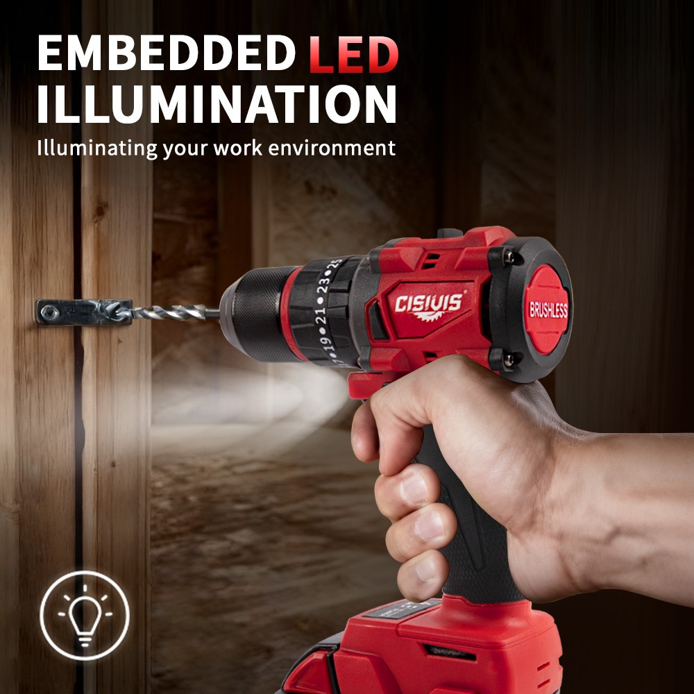 Cordless Brushless Electric Drill Driver w/ Battery & Charger – Clearance Sale