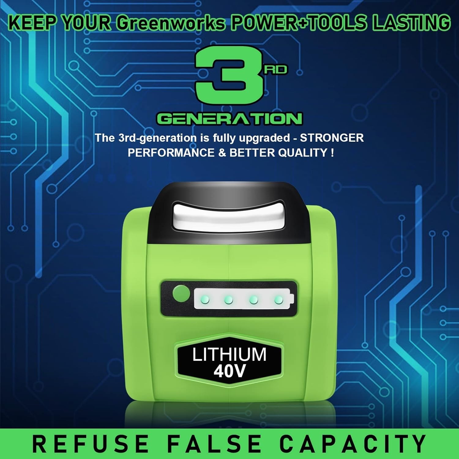 40V 8.0AH For Greenworks 40V G-MAX Lithium Battery 29472 29462 29252 or Charger